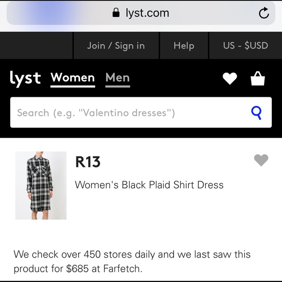 R13 Italy $1200 Wool Denim Dress Plaid Button Down - Picture 3 of 8